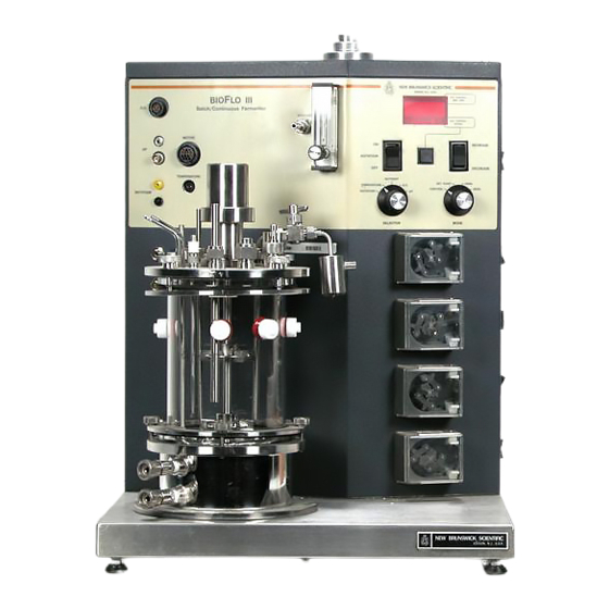 NEW BRUNSWICK SCIENTIFIC BIOFLO III Manual To Operations