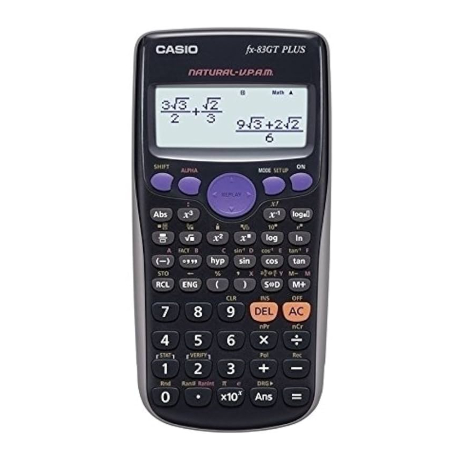 Casio fx-83 Manual