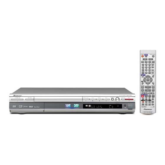 Pioneer DVR-5100H Operating Instructions Manual