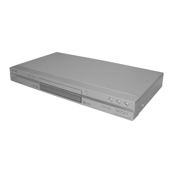 Sony DVP-NS775V Operating Instructions Manual