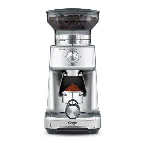 Sage Dose Control Pro BCG600 Quick Manual