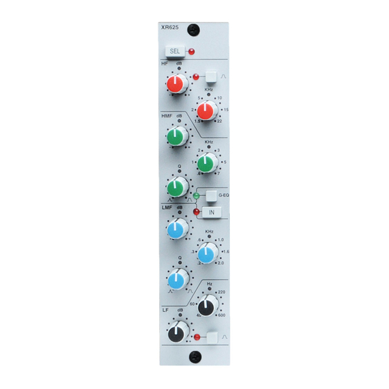 Solid State Logic XLOGIC SUPERANALOGUE X-RACK Stereo EQ User Manual