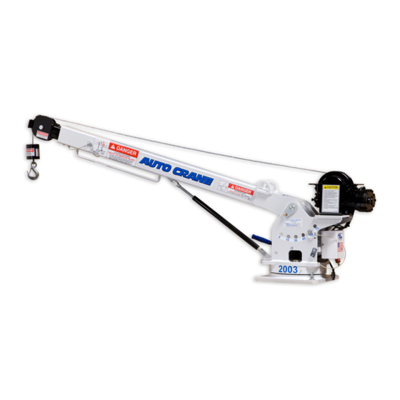 Auto Crane 2003 Series Owner's Manual
