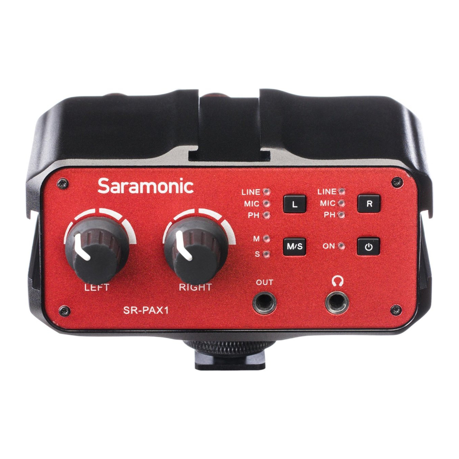 Saramonic SR-PAX1 - Two-Channel Audio Mixer with Phantom Power Manual