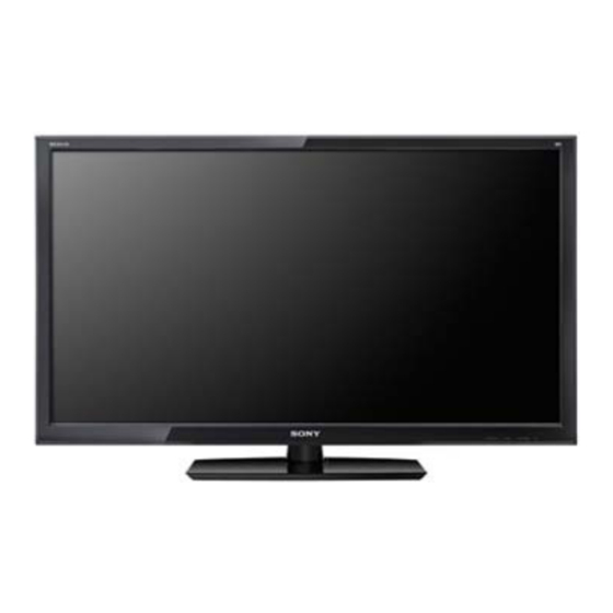 Sony BRAVIA KDL-40XBR9 Reference Manual