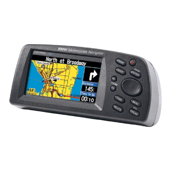 Garmin BMW Motorcycles Navigator Owner's Manual And Reference Manual