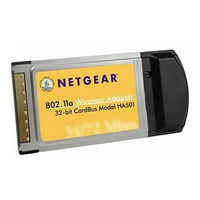NETGEAR HA501 - 802.11a Wireless 32-Bit Card Bus Adapter Installation Manual