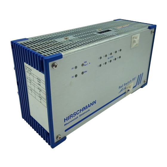 Hirschmann RS1 Series Description And Operating Instructions