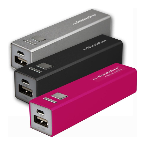 Mr Handsfree PORTABLE POWER CHARGER 2600 MAH PURE EDITION User Manual