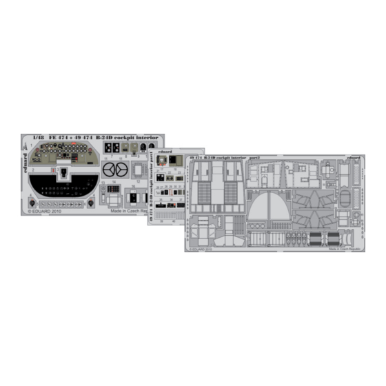 Eduard B-24D cockpit interior S.A. Manual