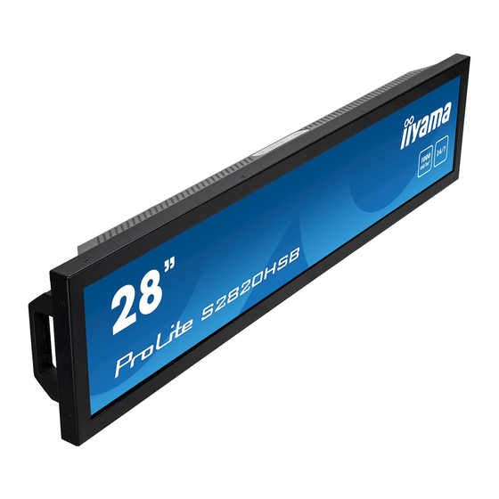Iiyama S2820HSB-B1 User Manual