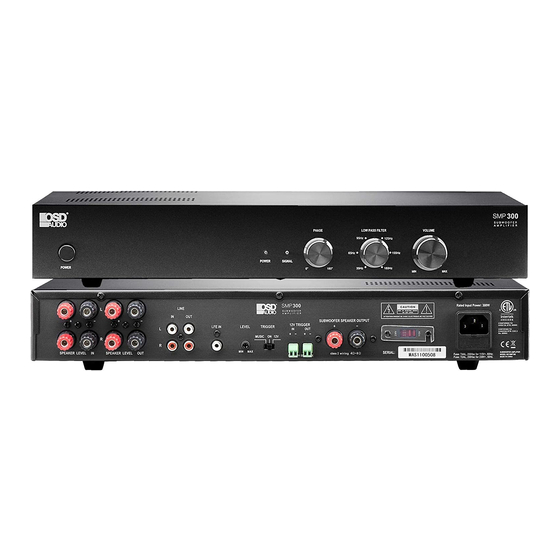 OSD Audio SMP300 Owner's Manual