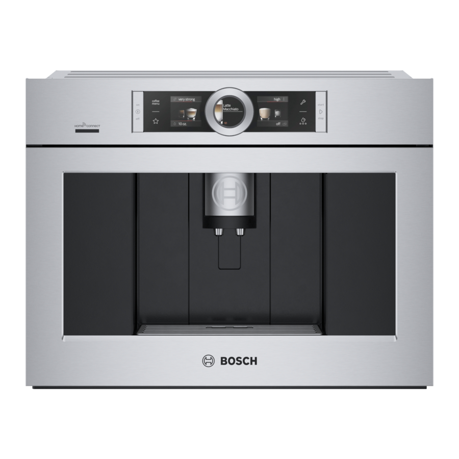 Bosch BCM8450UC - Built-in Coffee Machine Manual