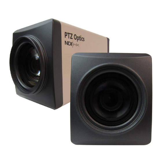 PTZOptics NDI HX PT20X-NDI-ZCAM User Manual