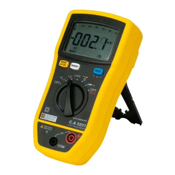 Chauvin Arnoux C.A 5231 User Manual