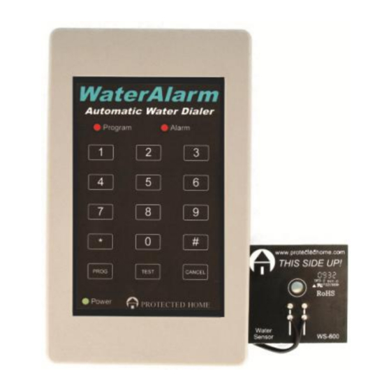 Control Products PROTECTED HOME WaterAlarm Installation And Operation Manual
