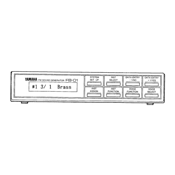 Yamaha FB-01/U Owner's Manual