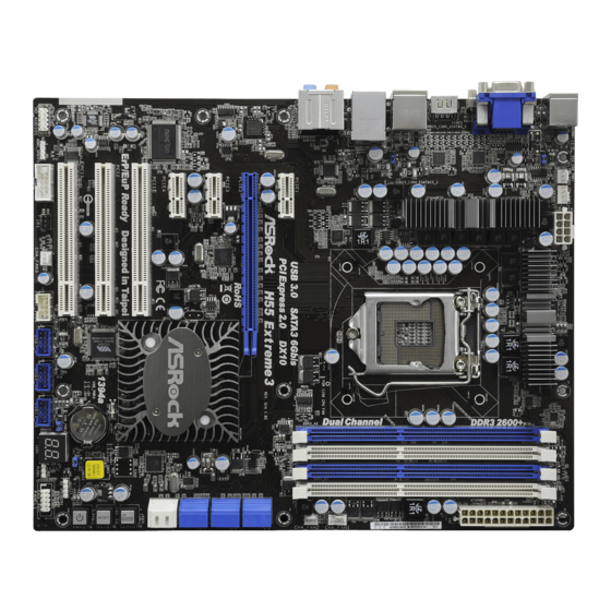 ASROCK H55 EXTREME3 Installation Manual