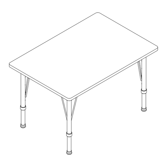 Studymate YOUNG KIDS TABLE RECT BIRCH PLYWOOD SMRECTBIR Assembly Instructions Manual