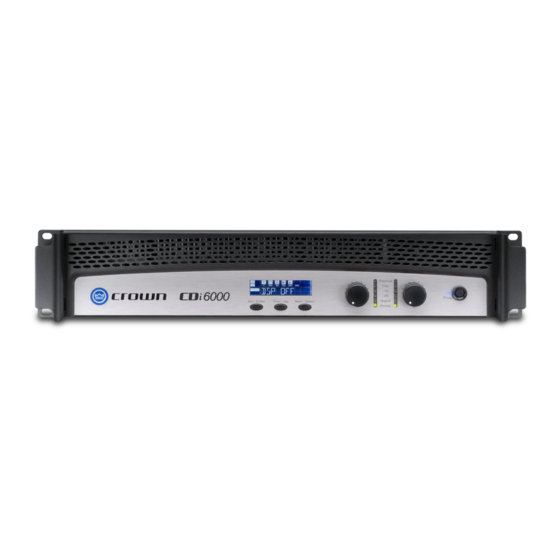 Crown CDi 6000 Operation Manual