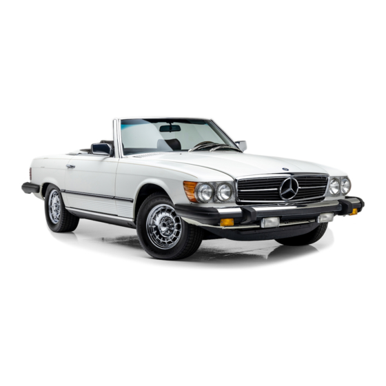 Mercedes-Benz 450 SL 1980 Owner's Manual