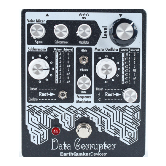 EarthQuaker Devices Data Corrupter Pedal Manuals