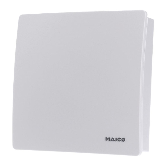 Maico AE 10/1 Installation And Operating Instructions Manual