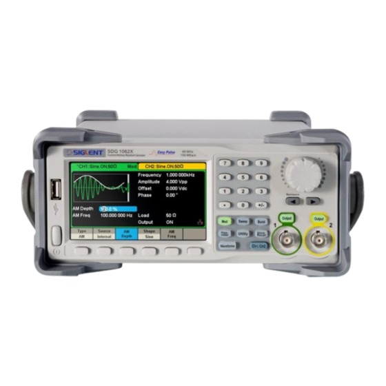 SIGLENT TECHNOLOGIES SDG1062X User Manual