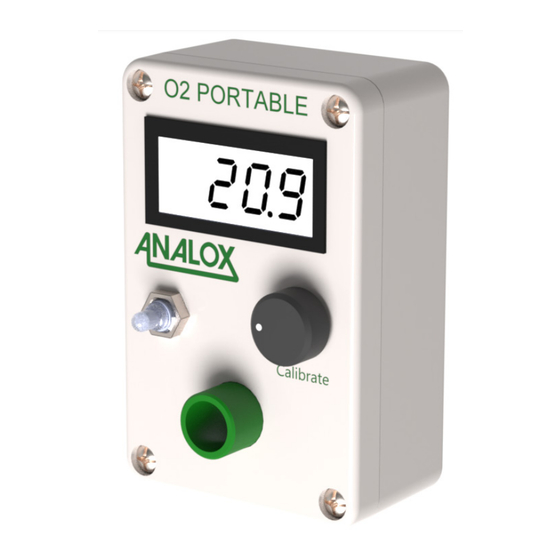 ANALOX O2 Portable Quick Start Manual