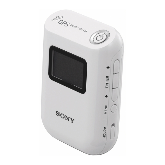 Sony GPS-CS3KA - GPS Digital Imaging Manuals