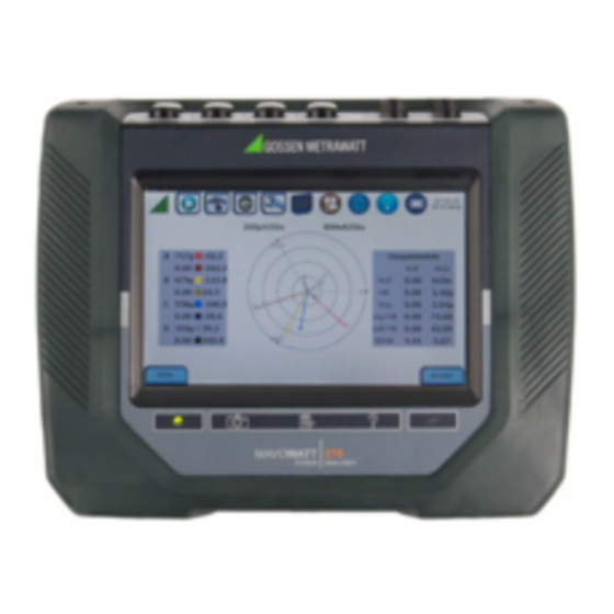 Gossen MetraWatt MAVOWATT 230 Short-Form Operating Instructions