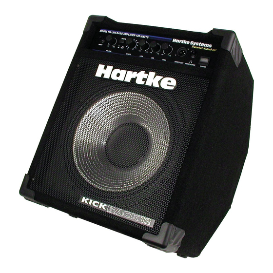 Hartke HS 1200 KickBack Bass Amplifier Manuals