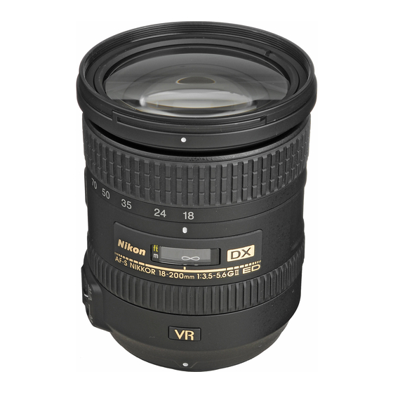 Nikon f/3.5-5.6G ED VR User Manual