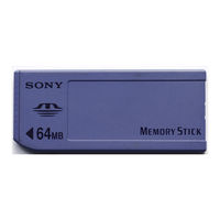 Sony Memory Stick MSA-32A Operating Instructions