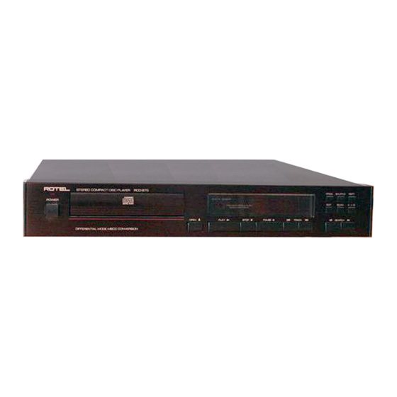Rotel RCD 975 Owner's Manual
