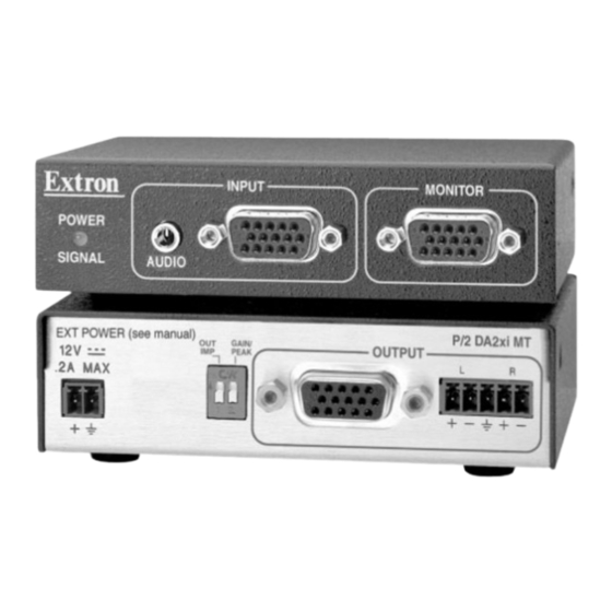 Extron electronics P/2 DA2xi Brochure & Specs