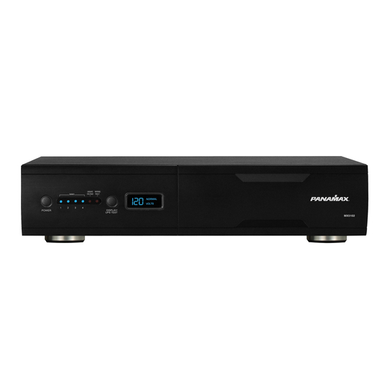 User Manuals: Panamax MX5102 Power Line Conditioner