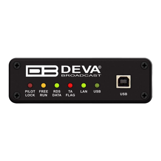 DEVA Broadcast SmartGen Mini Maintenance And Operation Instruction Manual