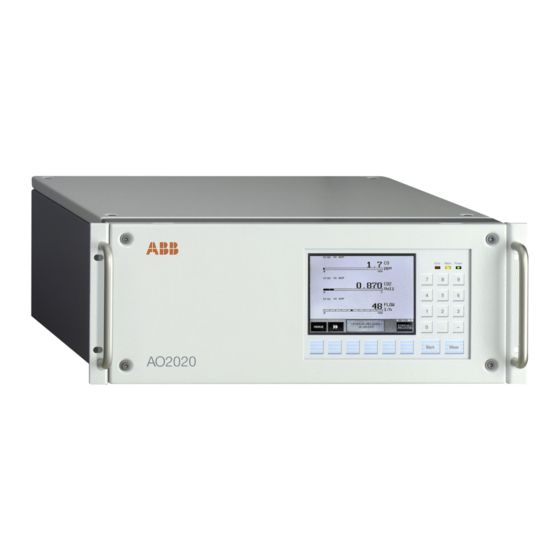 User Manuals: ABB AO2000 Series Gas Analyzer System