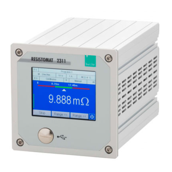 Burster RESISTOMAT 2 11 Series Manual