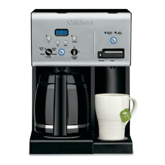 Cuisinart Coffee PLUS CHW-12 Instruction Booklet