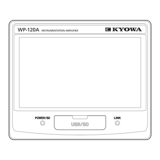 KYOWA WP-120A Manuals