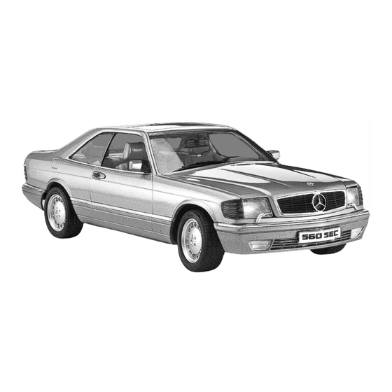 REVELL Mercedes Benz 560 SEC Assembly Manual