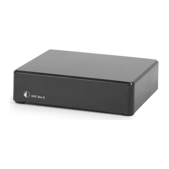 Box-Design Pro-Ject Phono Box E Instruction Manual