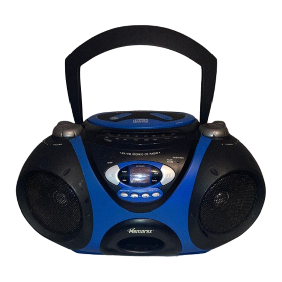 Memorex MP3838 AM/FM Radio Boombox Manuals