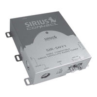 Sirius Satellite Radio SIRIUS SiriusConnect SIR-SNY1 Installation Manual