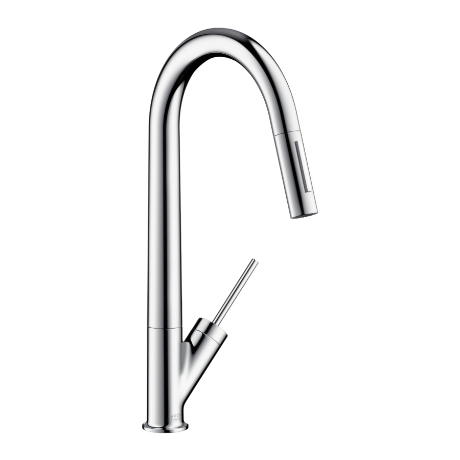 Hans Grohe Axor Starck 10821 1 Series Installation/User Instructions/Warranty