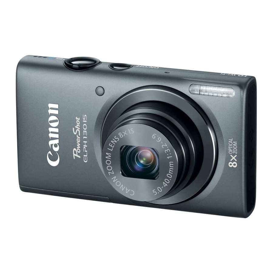 CANON POWERSHOT ELPH 130 IS USER MANUAL Pdf Download | ManualsLib