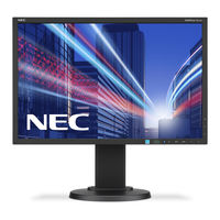 NEC MultiSync E223W User Manual