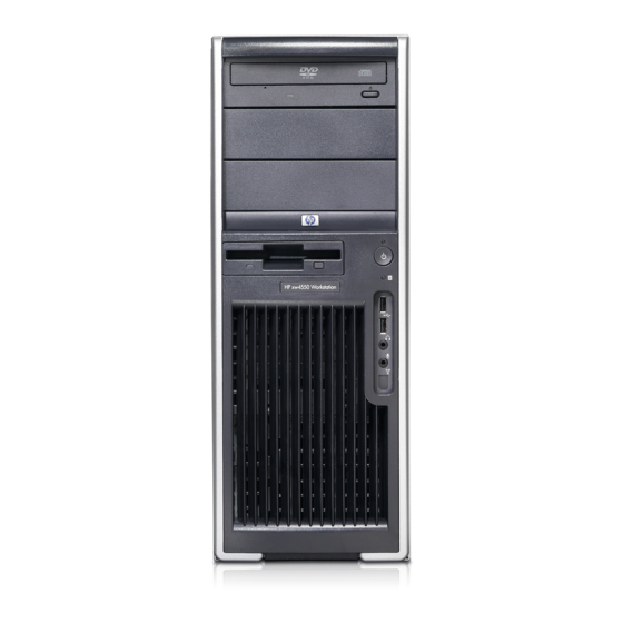 HP Xw4550 - Workstation - 2 GB RAM Installation Manual